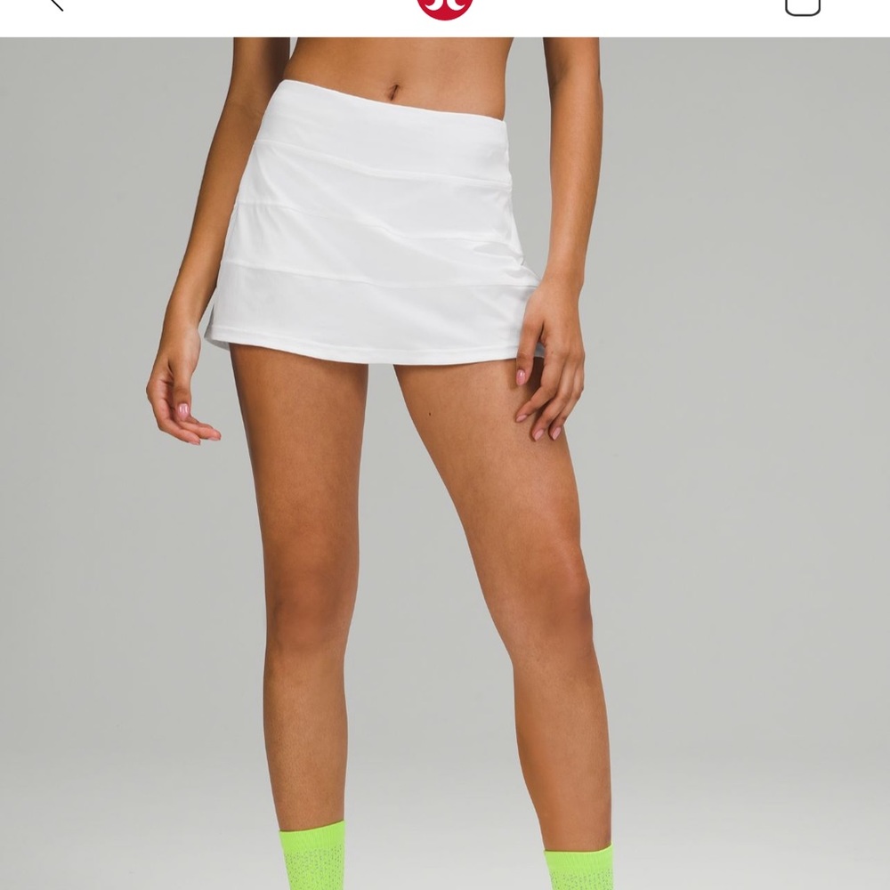 Lululemon Pace Rival Mid-Rise Skirt White